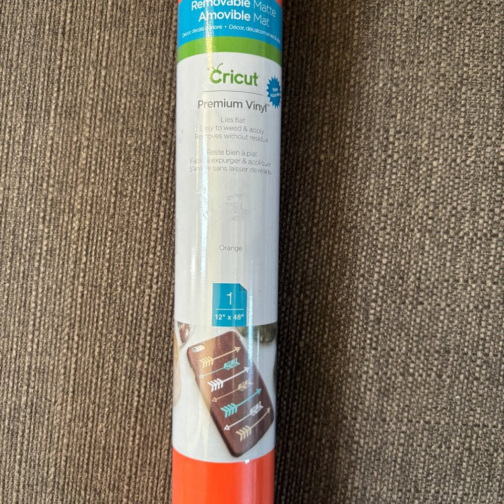 Cricut Premium Removable Matte Vinyl (12" x 48") in Orange (Item #2005146): - Picture 2 of 3